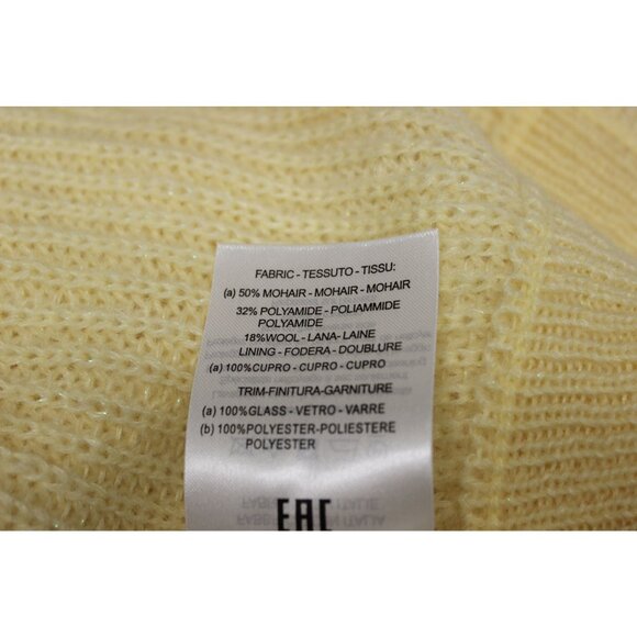 Alessandra Rich women's ‎ cropped embellished mohair blend cardigan sweater 36 - Picture 11 of 12